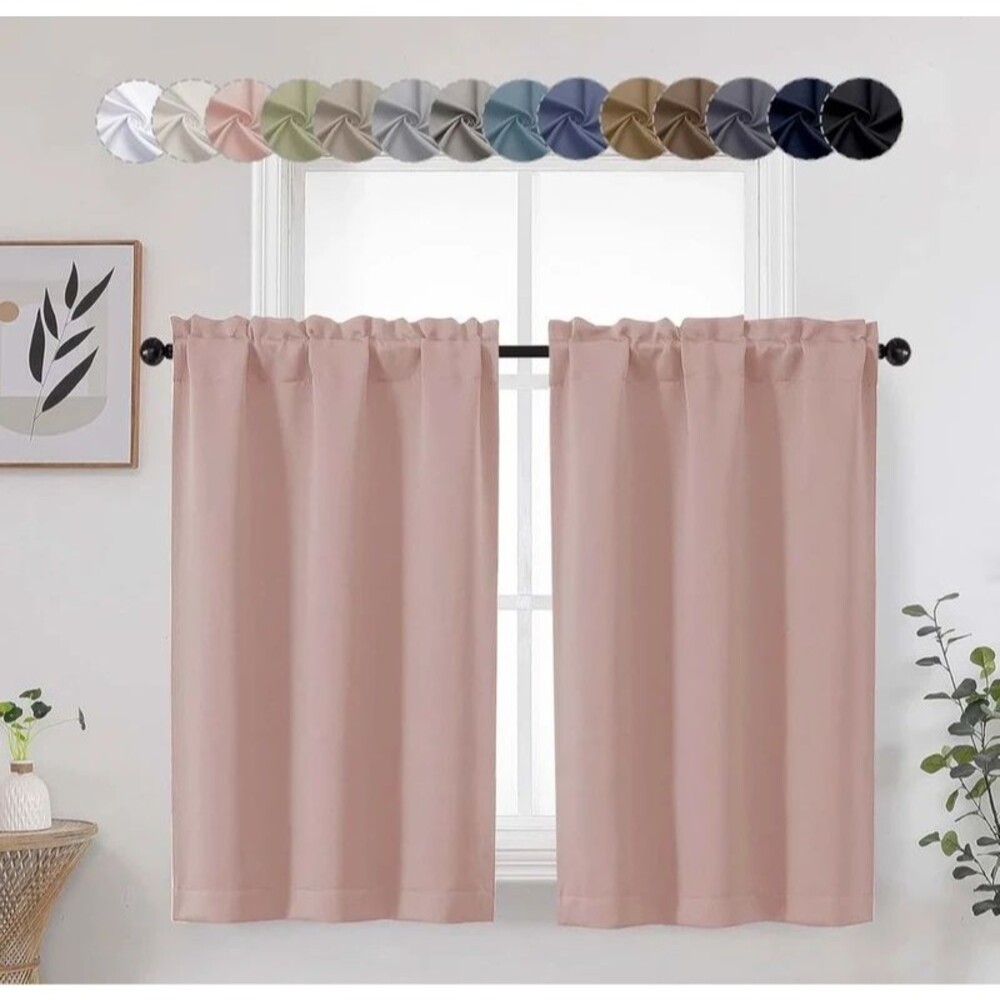 Two blackout curtains, each 30"Wx45”L